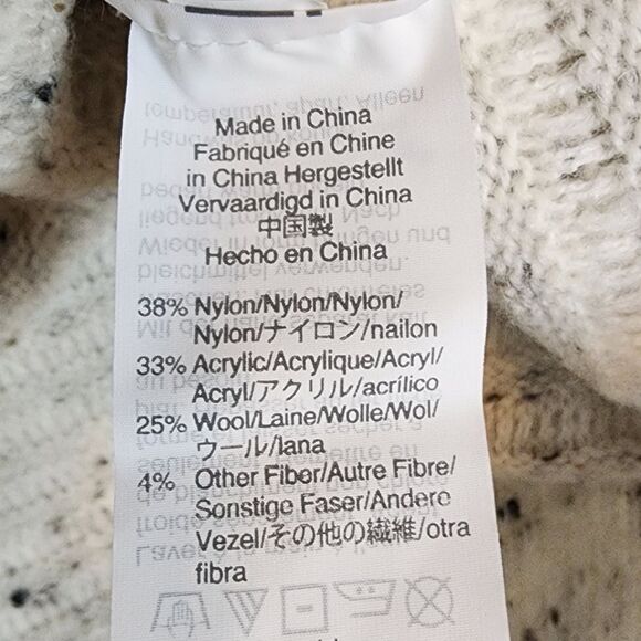 EUC Madewell Donegal Belmont Mock Neck Wool Blend Oversized Sweater Size XS - Picture 9 of 9